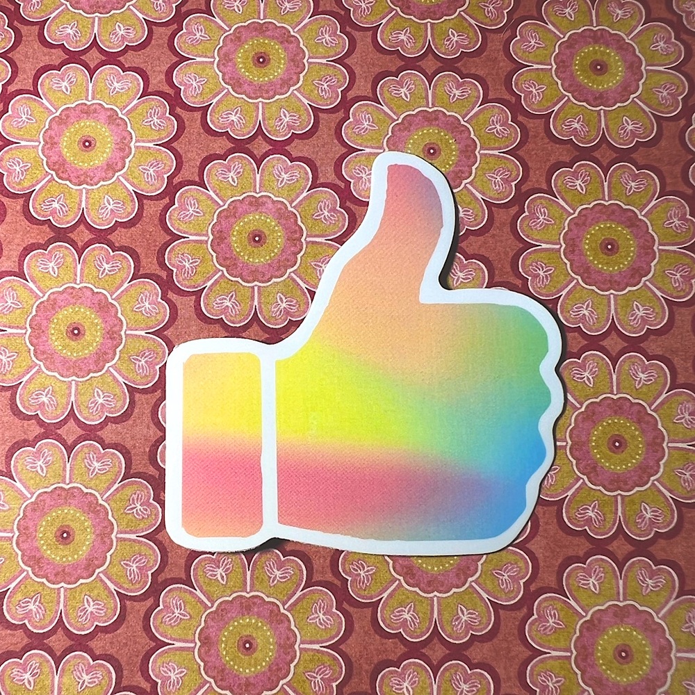 LIKE Retro Vintage Groovy Metallic Holographic AESTHETIC Single Sticker
